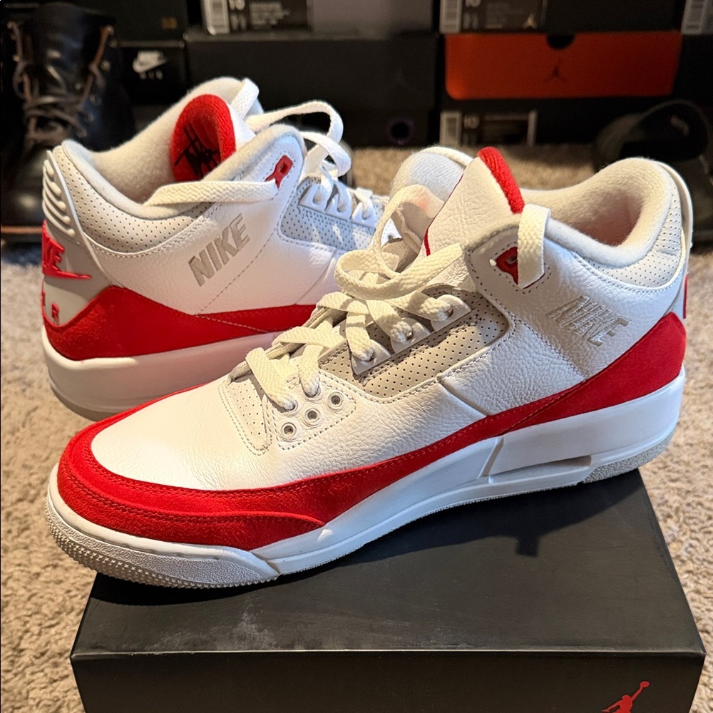 Air Jordan 3 Retro Tinker University Red - Picture 4 of 8